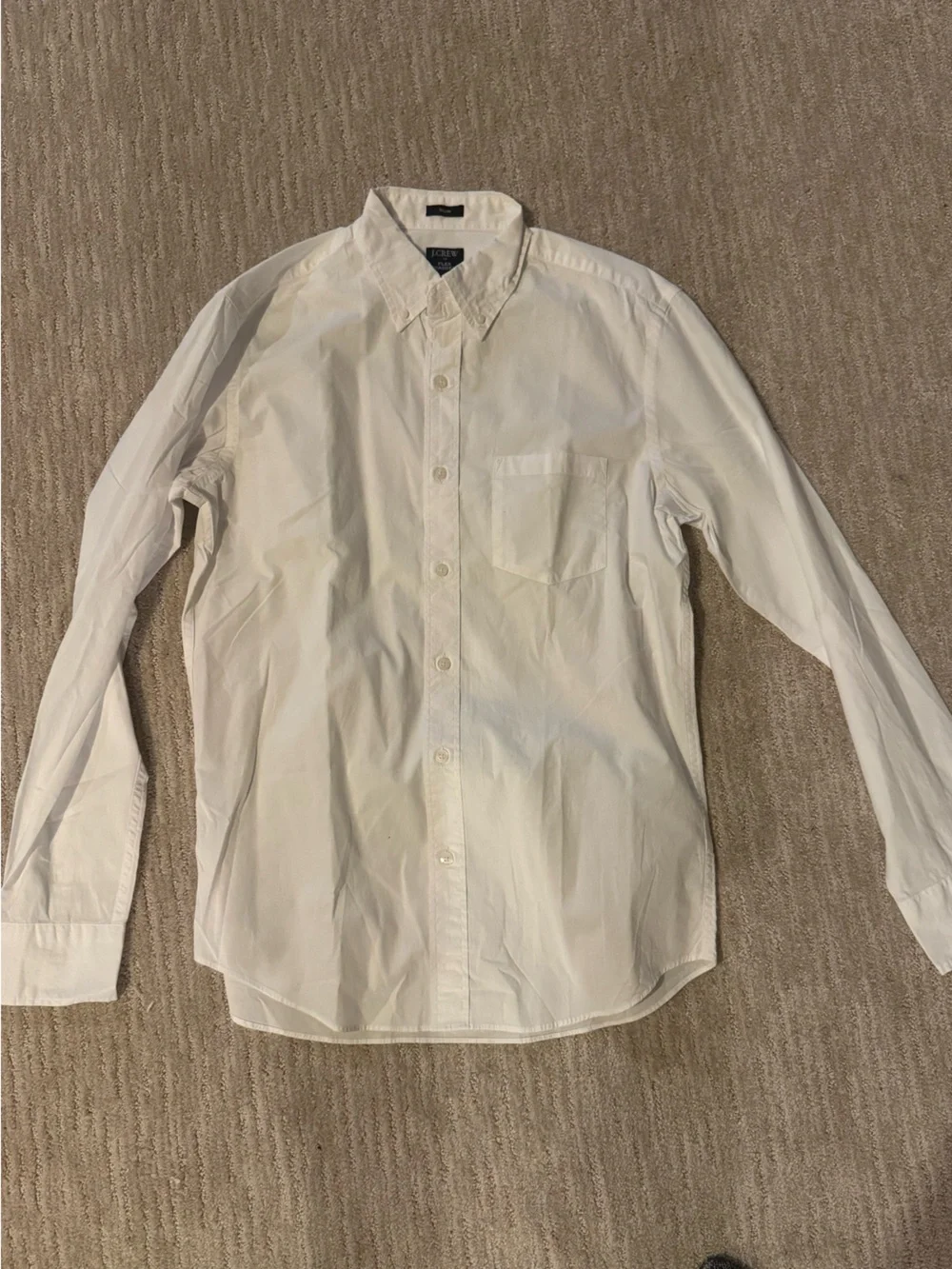 J. Crew Slim Flex Washed White Dress Shirt